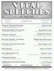 VITAL SPEECHES OF THE DAY magazine